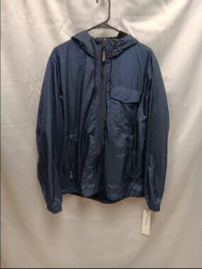 Mens Calvin Klein Navy Blue Hooded Windbreaker Jacket Size Medium NWT ORG $150